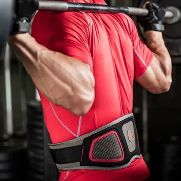 Harbinger 6" Contour FlexFit Weight Lifting Belt Black/Gray/Red Size Medium - Picture 2 of 12